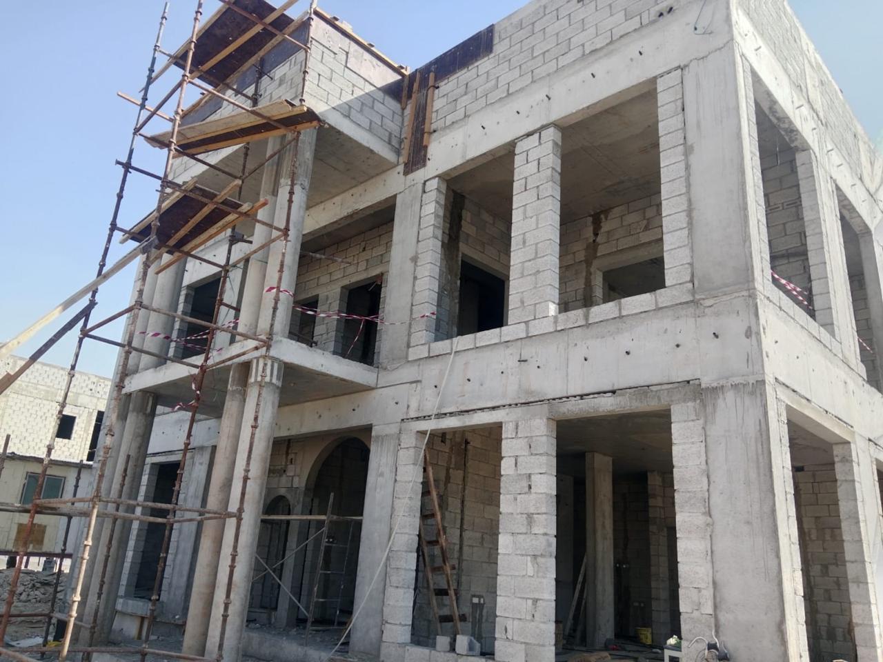 المشروع الثاني في مرحلة الإنشاء قبل أعمال الإكساء